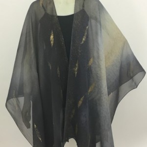 Hand Painted Silk Cape $475