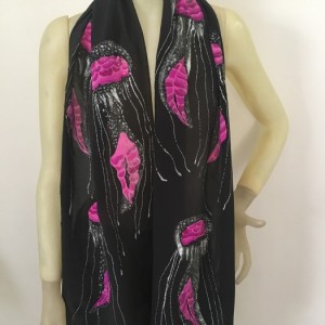 Hand Painted Silk Scarf $270