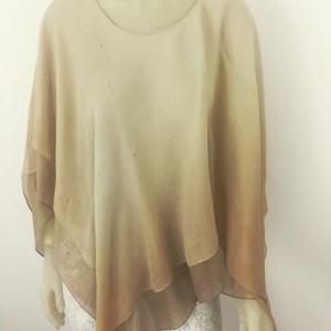 Hand Painted Silk Poncho