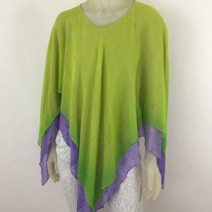 Hand Painted Silk Poncho $350